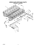 UPPER RACK AND TRACK Diagram and Parts List for KUDJ23HY3  KitchenAid Dishwasher
