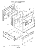 DOOR AND DRAWER Diagram and Parts List for RE960PXVN3  Whirlpool Range