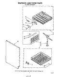 DISHRACK AND PANEL Diagram and Parts List for DU5500XR0  Whirlpool Dishwasher
