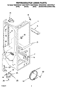 REFRIGERATOR LINER PARTS Diagram and Parts List for GS6SHEXML01  Whirlpool Refrigerator