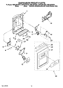 DISPENSER FRONT PARTS Diagram and Parts List for KSRL25FTSS01  KitchenAid Refrigerator