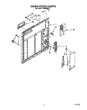 INNER DOOR Diagram and Parts List for DU9450XY1  Whirlpool Dishwasher
