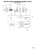 MOTOR HOUSING AND BURR ASSEMBLY PARTS Diagram and Parts List for 5KCG100BAC0  KitchenAid Coffee Grinder