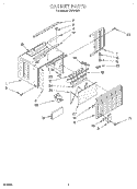 CABINET Diagram and Parts List for CA5WM45  Crosley Air Conditioner