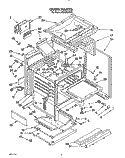 OVEN Diagram and Parts List for FGS385YW0  Roper Range