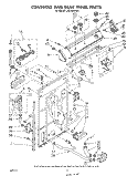CONTROLS AND REAR PANEL Diagram and Parts List for LA5700XPW5  Whirlpool Washer
