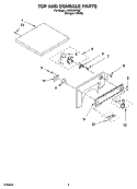 TOP AND CONSOLE PARTS Diagram and Parts List for LER3622PQ2  Whirlpool Dryer