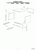 CABINET PARTS Diagram and Parts List for KBMS1454SBT1  KitchenAid Microwave