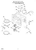 INTERIOR Diagram and Parts List for MT9102SFQ0  Whirlpool Microwave
