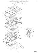 REFRIGERATOR SHELF Diagram and Parts List for 4YED25PWDW01  Whirlpool Refrigerator