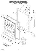 REFRIGERATOR DOOR Diagram and Parts List for KBRS22KKBT00  KitchenAid Refrigerator
