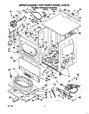 UPPER CABINET AND FRONT PANEL Diagram and Parts List for CSP2761AN2  Whirlpool Dryer