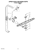 UPPER WASH AND RINSE PARTS Diagram and Parts List for KUDJ02CRBS4  KitchenAid Dishwasher