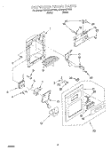DISPENSER FRONT Diagram and Parts List for 6ED25DQXFB03  Whirlpool Refrigerator