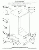 CABINET PARTS Diagram and Parts List for GSF26C4EXB02  Whirlpool Refrigerator