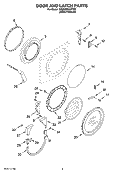Part Location Diagram of 8182992 Whirlpool Outer Door Frame with Glass