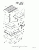 SHELF PARTS Diagram and Parts List for K2TREFFWMS01  KitchenAid Refrigerator