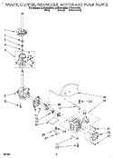 BRAKE, CLUTCH, GEARCASE, MOTOR & PUMP Diagram and Parts List for 8LSP6244BN0  Whirlpool Washer