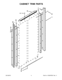 CABINET TRIM PARTS Diagram and Parts List for KSSC42QTS17  KitchenAid Refrigerator
