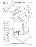 TOP AND CONSOLE PARTS Diagram and Parts List for WGD5510VQ1  Whirlpool Dryer