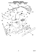 CONTROL PARTS Diagram and Parts List for KSRG25FKBT17  KitchenAid Refrigerator