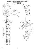 MOTOR AND ICE CONTAINER PARTS Diagram and Parts List for KSRG25FKSS04  KitchenAid Refrigerator