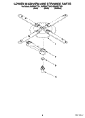 LOWER WASHARM AND STRAINER PARTS Diagram and Parts List for KUDS03CTWH1  KitchenAid Dishwasher