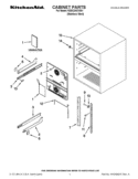 CABINET PARTS Diagram and Parts List for KDDC24CVS01  KitchenAid Refrigerator