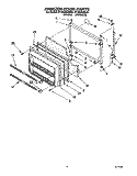 FREEZER DOOR Diagram and Parts List for RT18BMXBL00  Roper Refrigerator
