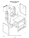 EXTERNAL OVEN Diagram and Parts List for SF332BERW4  Whirlpool Range