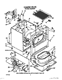 SECTION Diagram and Parts List for LE9680XWG1  Whirlpool Dryer