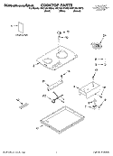 SECTION Diagram and Parts List for KECC051HWH3  KitchenAid Cooktop