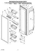 REFRIGERATOR DOOR PARTS Diagram and Parts List for GS6SHEXNB05  Whirlpool Refrigerator