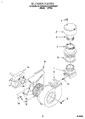 BLOWER Diagram and Parts List for KUDP230BWH0  KitchenAid Dishwasher