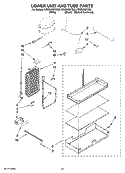 LOWER UNIT AND TUBE PARTS Diagram and Parts List for KSSS48QTB02  KitchenAid Refrigerator