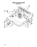 DOOR AND LATCH Diagram and Parts List for KUDB220T5  KitchenAid Dishwasher