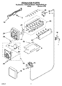 ICEMAKER PARTS Diagram and Parts List for 7GS2SHEXPQ00  Whirlpool Refrigerator