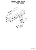 CONTROL PANEL PARTS Diagram and Parts List for KUDC03ITBS1  KitchenAid Dishwasher
