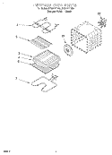 INTERNAL OVEN Diagram and Parts List for RBS277PDB4  Whirlpool Wall Oven