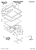 COOKTOP PARTS Diagram and Parts List for WLP85800  Whirlpool Range
