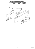 CONTROL PANEL PARTS Diagram and Parts List for KUDK02CRWH3  KitchenAid Dishwasher