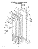 REFRIGERATOR DOOR Diagram and Parts List for KSSS48QDW00  KitchenAid Refrigerator