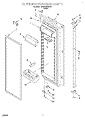 REFRIGERATOR DOOR Diagram and Parts List for 3XARG488GF00  Whirlpool Refrigerator