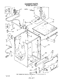 CABINET Diagram and Parts List for GDP8700XTN3  Whirlpool Dishwasher