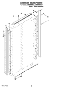 CABINET TRIM PARTS Diagram and Parts List for KSSO48QTB02  KitchenAid Refrigerator