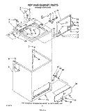 TOP AND CABINET , LITERATURE AND OPTIONAL Diagram and Parts List for 9CA2781XSW0  Whirlpool Washer