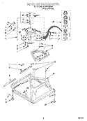 MACHINE BASE Diagram and Parts List for 6LBR5132EQ0  Whirlpool Washer