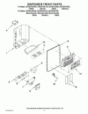 DISPENSER FRONT PARTS Diagram and Parts List for GSF26C4EXB02  Whirlpool Refrigerator