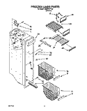 FREEZER LINER Diagram and Parts List for 3XRZ2727FI01  Whirlpool Refrigerator
