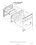 OVEN DOOR Diagram and Parts List for KEMI300VBL3  KitchenAid Microwave Oven Combo